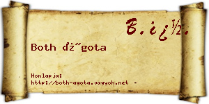 Both Ágota névjegykártya